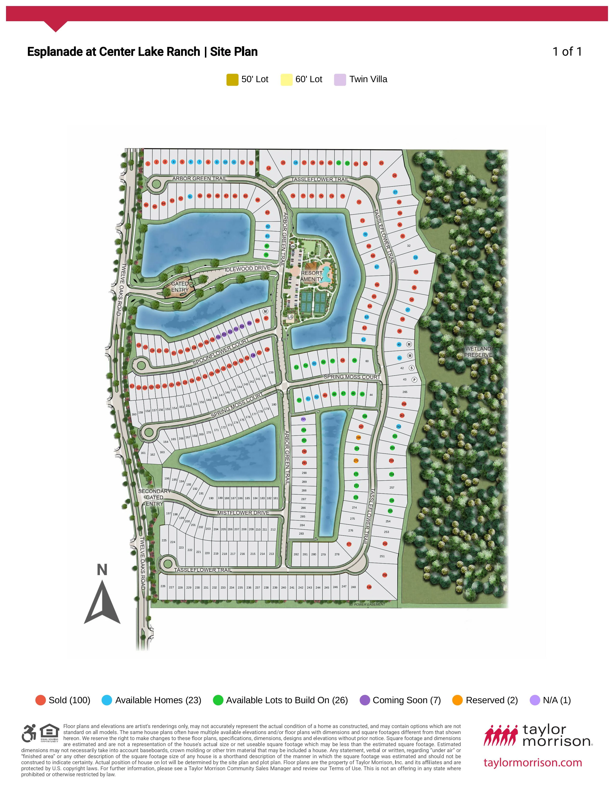 Esplanade at Center Lake Ranch Site Plan